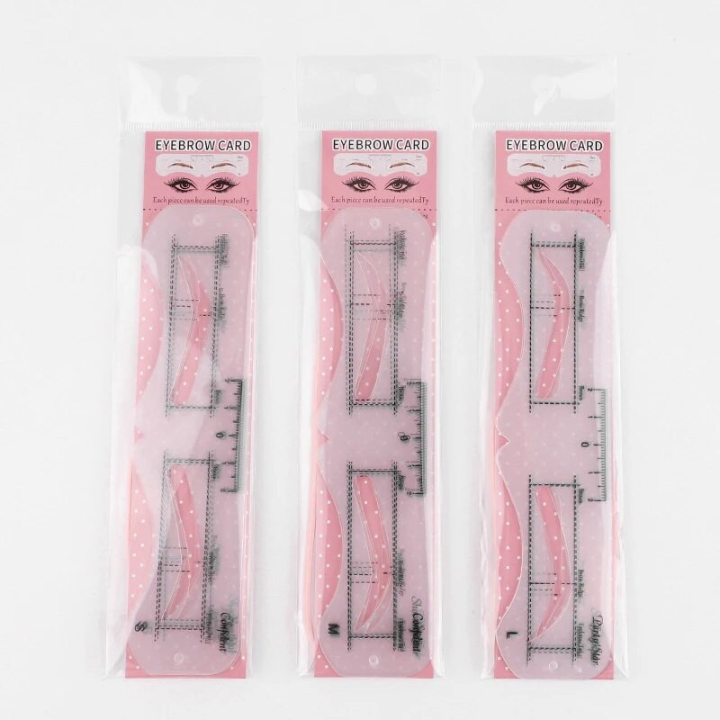 6 стила Инструменти за оформяне на вежди Шаблон за оформяне на мигли Комплект аксесоари Шаблон за грим за очертаване на очите MR03