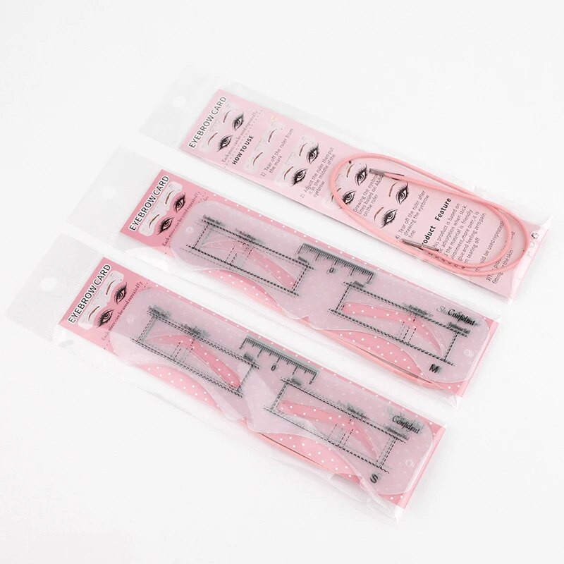 6 стила Инструменти за оформяне на вежди Шаблон за оформяне на мигли Комплект аксесоари Шаблон за грим за очертаване на очите MR03