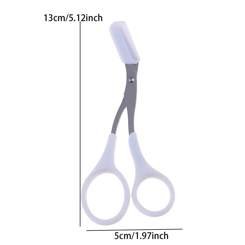 Жени Ножица за подстригване на вежди Продукти за красота Ножици за вежди Гребен Инструменти за грим от неръждаема стомана Ножици за красота