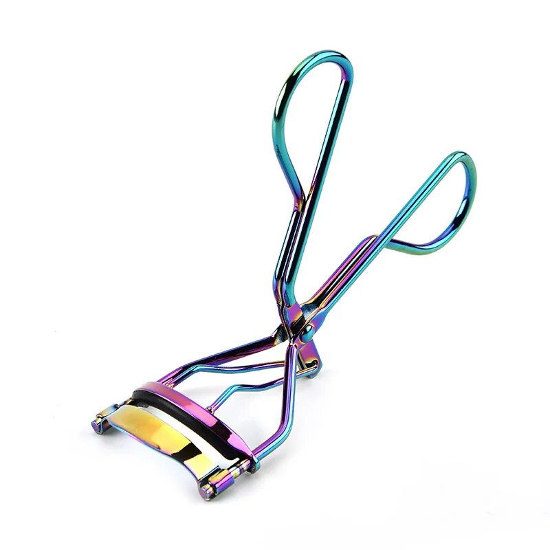 Преносими цветни/сребърни извити мигли Пинцет Извиване на мигли Щипка Козметика Красота Инструменти за грим Козметика и аксесоари