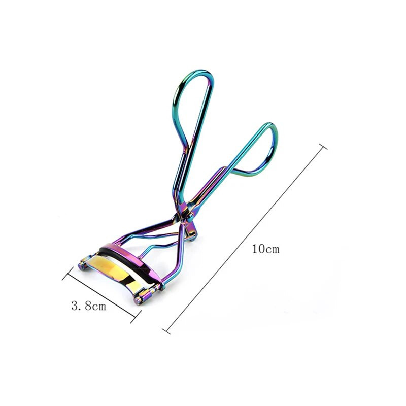 Преносими цветни/сребърни извити мигли Пинцет Извиване на мигли Щипка Козметика Красота Инструменти за грим Козметика и аксесоари