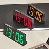 Kreatív szám Óra színe Éjszakai fény hőmérséklet naptár Ébresztőóra LED nagyszámú elektronikus óra háttérvilágítás lakberendezés