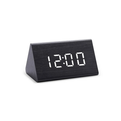 Digitális óra LED fa ébresztőóra asztali hangvezérlés Elektronikus órák asztali USB/AAA tápellátású Desperadoes otthoni asztaldísz