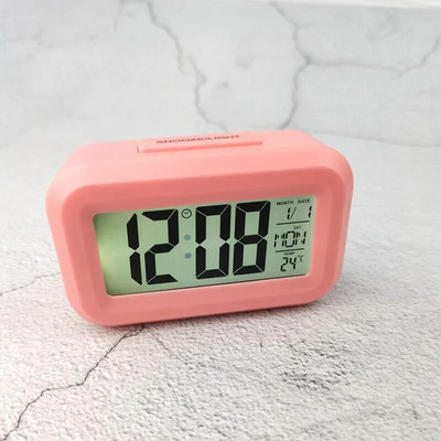 Mini Zene Digitális Ébresztőóra Háttérvilágítás Szundi Némítás Naptár Asztali Asztali órák Hőmérséklet Elektronikus LED-órák