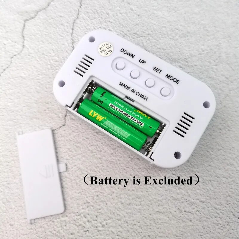 Мини музика Цифров будилник Подсветка Отлагане Изключване на звука Календар Настолен плот Always On Настолни часовници Температура Електронни LED часовници