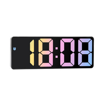 Ακρυλικό ψηφιακό ξυπνητήρι Φωνητικός έλεγχος Πολύχρωμη γραμματοσειρά Νυχτερινή λειτουργία Επιτραπέζιο ρολόι Αναβολή 12/24 ωρών Ηλεκτρονικά ρολόγια LED