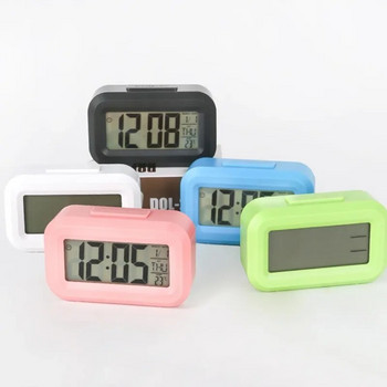 Ψηφιακό ξυπνητήρι LED Ηλεκτρονικό ψηφιακό ξυπνητήρι επιτραπέζια ρολόγια για οπίσθιο φωτισμό οικιακού γραφείου Αναβολή ημερολογίου