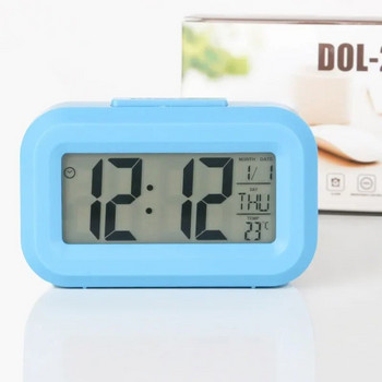 Ψηφιακό ξυπνητήρι LED Ηλεκτρονικό ψηφιακό ξυπνητήρι επιτραπέζια ρολόγια για οπίσθιο φωτισμό οικιακού γραφείου Αναβολή ημερολογίου