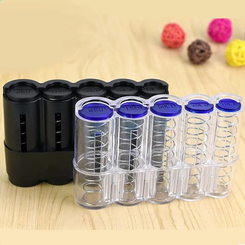 Кутия за съхранение на евро монети Кутия за пари Съхранение на монети Портмоне Креативна кутия за монети Кутия за спестяване Буркан Начало Декор Съхранение на кола