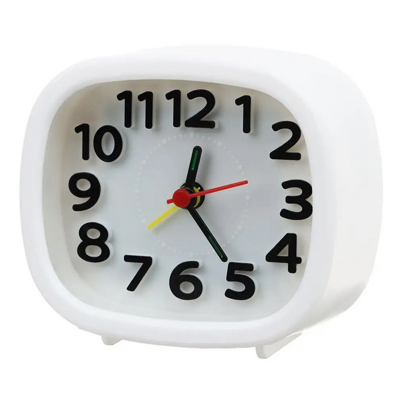 Творчески квадратен будилник без тиктака тих часовник с номера Спални Нощно шкафче Офис Декорация на дома Кварцови часовници с батерии