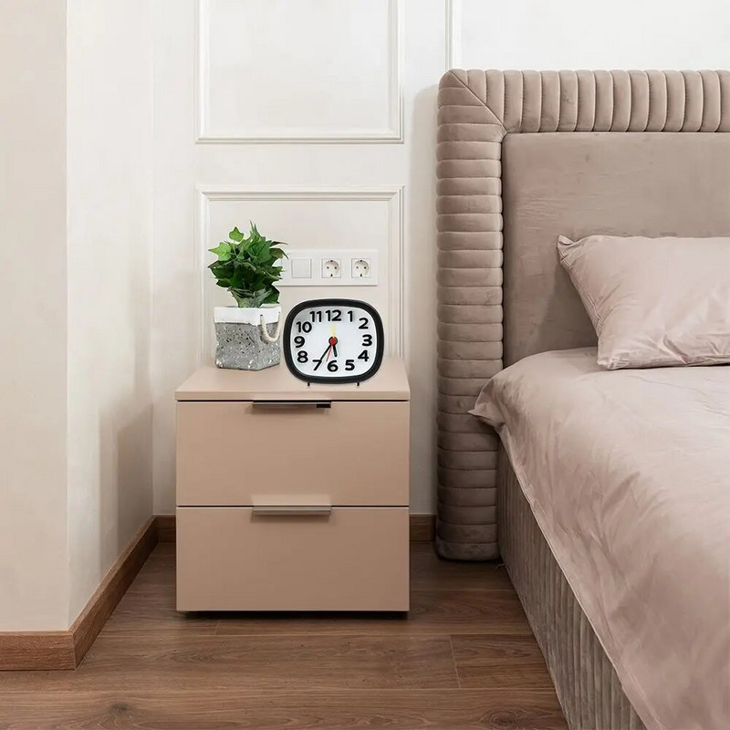 Творчески квадратен будилник без тиктака тих часовник с номера Спални Нощно шкафче Офис Декорация на дома Кварцови часовници с батерии