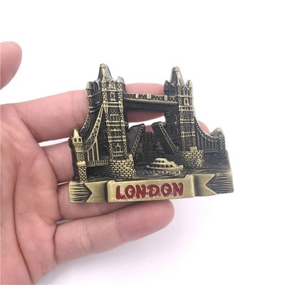Fém 3d hűtőmágnesek hűtőszekrény ragasztott amerikai sas Jeruzsálem Izrael London busz new york Párizs Emléktárgyak lakberendezés