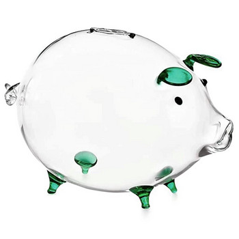Pig Piggy Money Boxes Κουτί κερμάτων Διαφανές γυάλινο αναμνηστικό γέννηση
