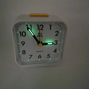 Μικρό Γραφείο Αθόρυβα φωτεινά Ξυπνητήρι Χωρίς χτυπήματα αναλογικό ρολόι χαλαζία με ελαφριά αναβολή διακόσμησης υπνοδωματίου γραφείου