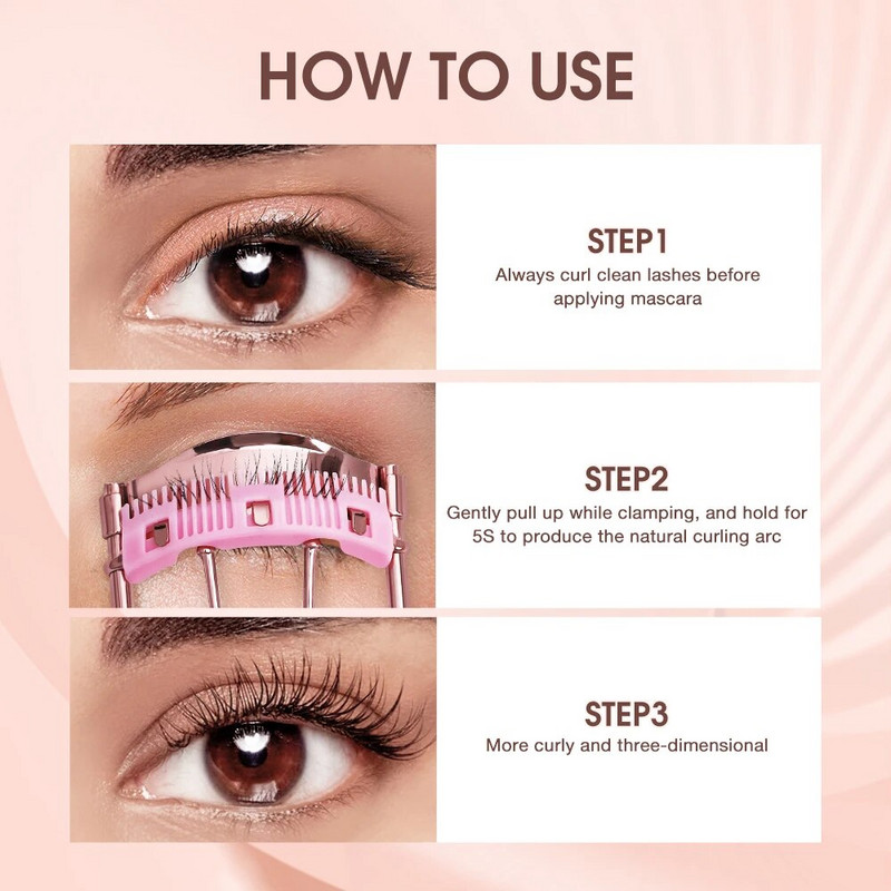 O.TWO.O Eyelash Curl Comb Eyelashes Пасва на всички форми на очите Lash Lift Curling Clip Дълготраен естествен грим за очи Козметика Инструменти
