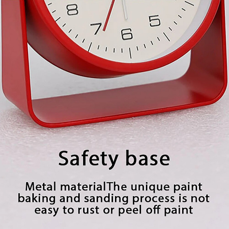 Античен ретро аналогов будилник с въртящ се на 360 ° безшумен нощно бюро часовник Нетиктакащ будилник за спалня, хол