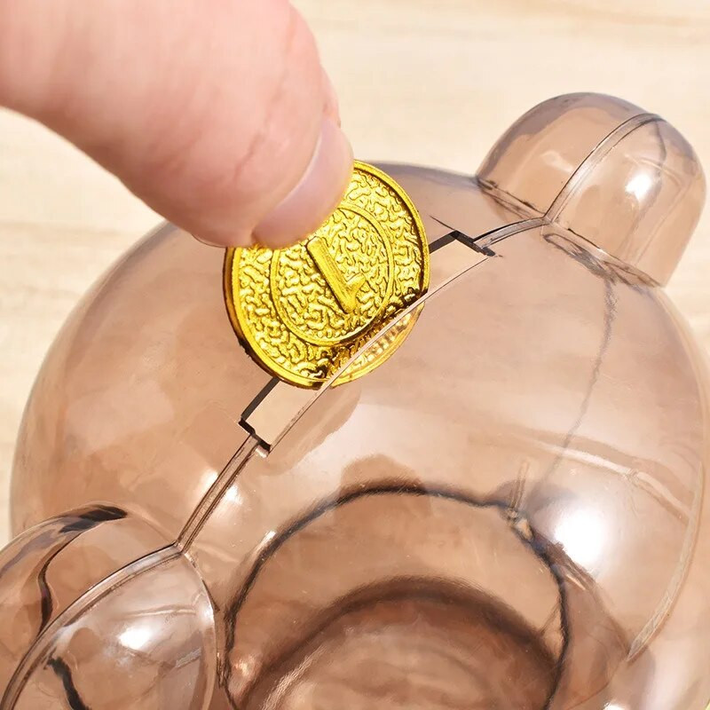 Детска касичка Candy Bank Change Bank Касичка Прозрачна пластмаса Креативна анимационна касичка Касичка за пари Домашен декор