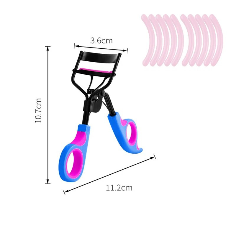 Извиване на мигли Извиване на мигли Козметичен грим Извиване на мигли Пинцети Инструменти Дръжка + 10 резервни силиконови подложки 3 цвята