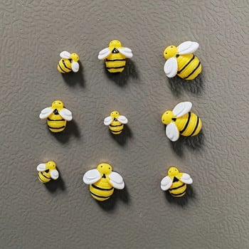 3-6-9бр. 3 размера Креативно животно Жълта пчелна смола Магнити за хладилник Аксесоари за домашен декор Сладък магнитен стикер за хладилник