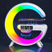 Mini multifunkciós vezeték nélküli töltőpad, hangszóró TF RGB éjszakai fény gyorstöltő állomás iPhone-hoz Samsung Xiaomi Huawei