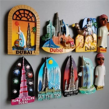 Дубай Туристически сувенири Магнити за хладилник Khalifa Tower Саудитска Арабия Хладилник Възпоменателни магнитни стикери Декорация на дома