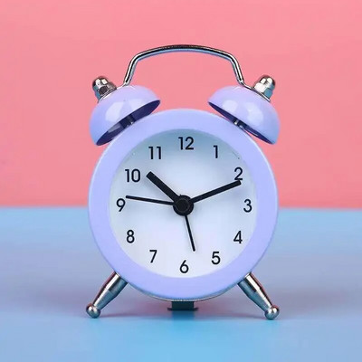 Aranyos mini fém kerek ébresztőóra íróasztal asztal elektronikus digitális óra hálószoba nappali ébresztőóra kreatív lakberendezés