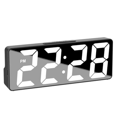 Legújabb digitális óra LED ébresztőóra Hálószoba elektronikus asztali óra hőmérséklet kijelzővel, állítható fényerővel 12/24 óra