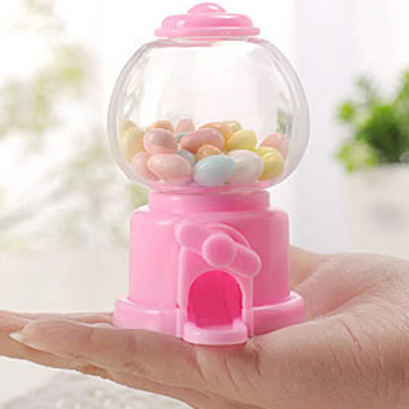 Мини диспенсер за бонбони Gumball 1 бр. Детска пластмасова вендинг машина Кутия за спестяване на пари за монети Направи си сам Настолна банка с пари Подарък за деца