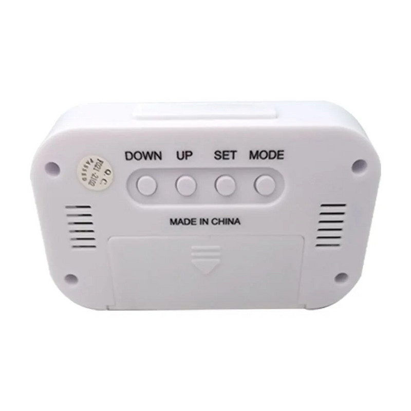 LED дигитален будилник Електронен дигитален алармен екран Настолен часовник за домашен офис Фоново осветление Snooze Data Календар Настолни часовници