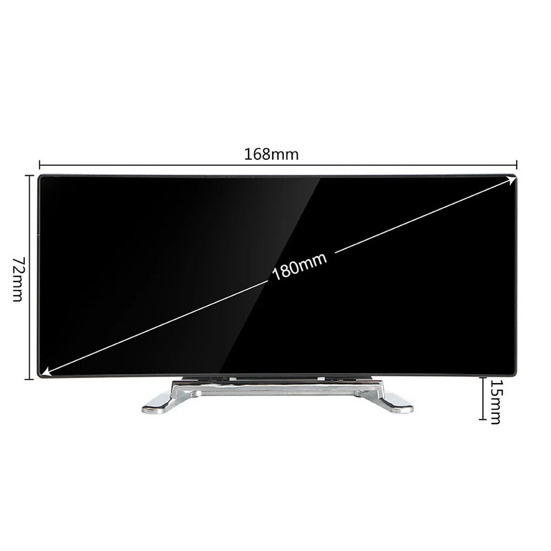 Извит часовник с димируемо огледало Декорация на дома за детска спалня 7-инчов настолен часовник с големи цифри LED екран Цифров будилник