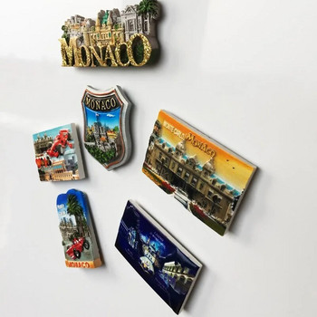 Monaco Creative Tourism сувенир смола UV магнит хладилник домашен декор