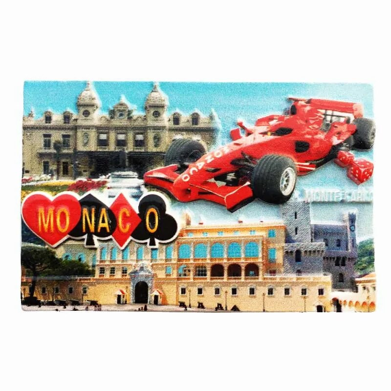 Monaco Creative Tourism сувенир смола UV магнит хладилник домашен декор