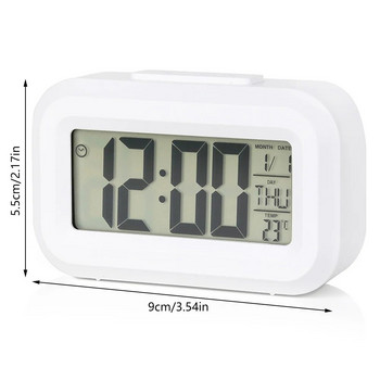 LED дигитален будилник Електронен цифров алармен екран Настолен часовник за домашен офис Подсветка Snooze Студентски будилник