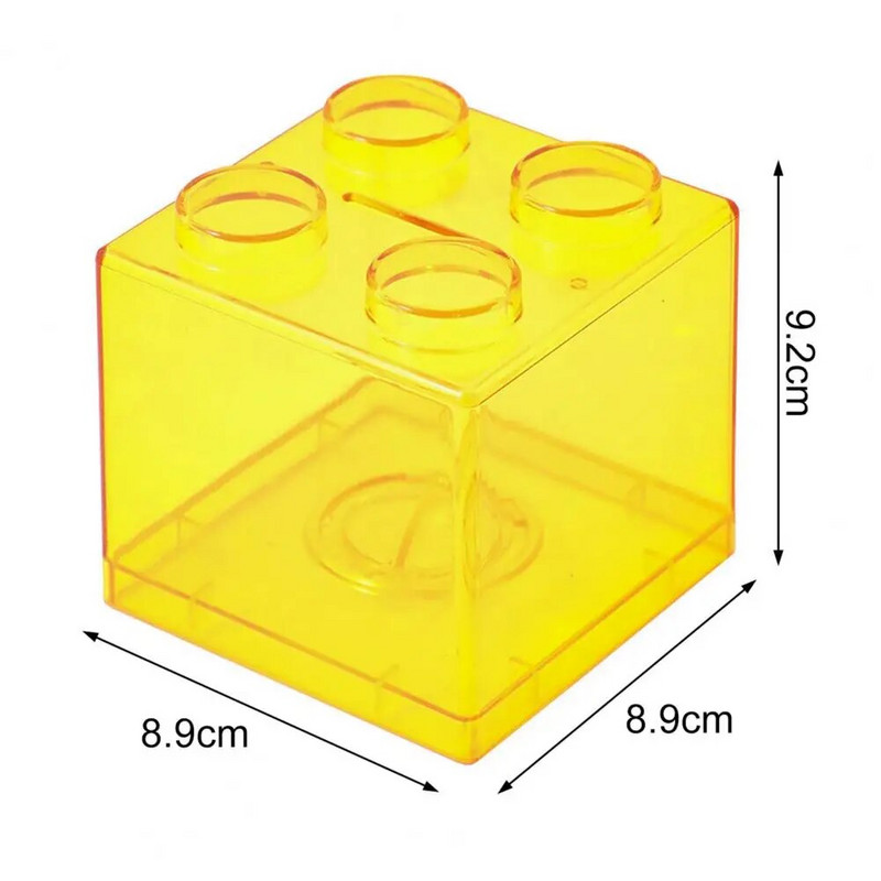 Практична банка за монети Лесна за използване Банка за пари Неотпечатана сграда Парични навици Блокове Касичка Калъф за съхранение на монети Детска играчка