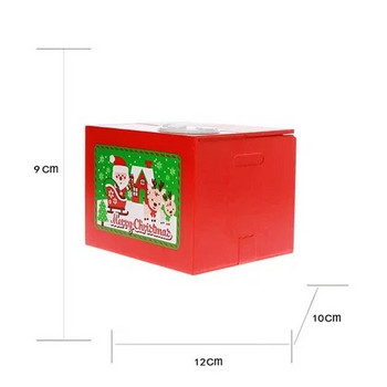 Сладка коледна електронна касичка на Дядо Коледа Автоматична кутия за пестене на монети с музикална кутия за пари за коледен подарък