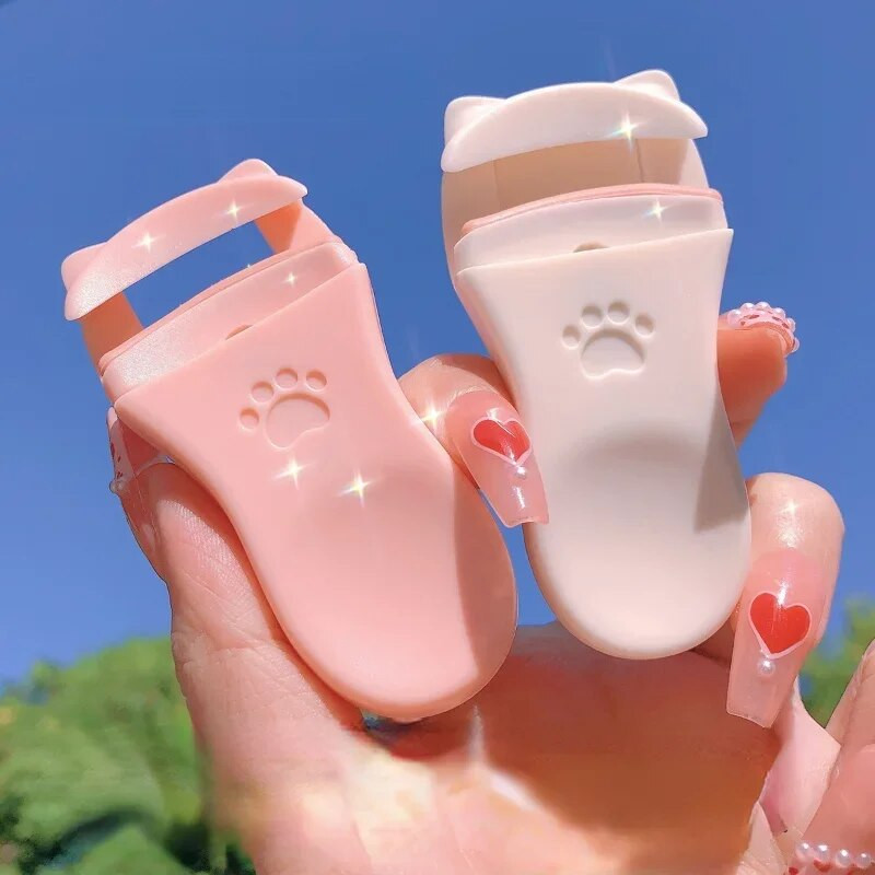 Извивачка за мигли с форма на сладка котешка лапа Широкоъгълен апликатор за частични мигли Сегментиран апликатор за извиване на мигли Мини пинсети за мигли