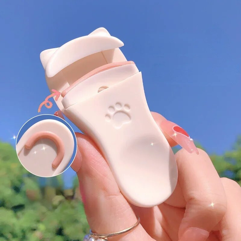 Извивачка за мигли с форма на сладка котешка лапа Широкоъгълен апликатор за частични мигли Сегментиран апликатор за извиване на мигли Мини пинсети за мигли