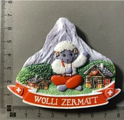 Hűtőmágnesek Svájc Sí Tájkép Kakukkóra Zermatt Diemtigtal BergeLake Luzern Jungfraujoc Residence Svájci tejelő szarvasmarha