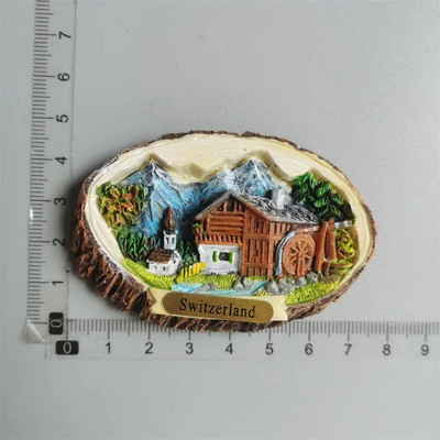 Hűtőmágnesek Svájc Sí Tájkép Kakukkóra Zermatt Diemtigtal BergeLake Luzern Jungfraujoc Residence Svájci tejelő szarvasmarha