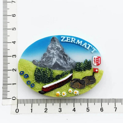 Hűtőmágnesek Svájc Sí Tájkép Kakukkóra Zermatt Diemtigtal BergeLake Luzern Jungfraujoc Residence Svájci tejelő szarvasmarha