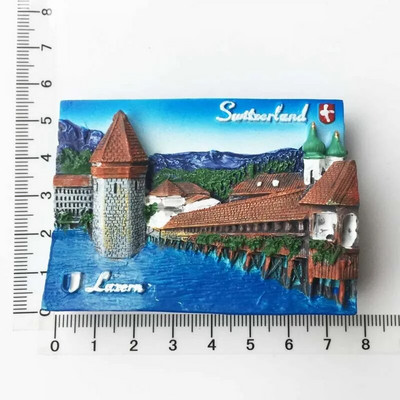 Hűtőmágnesek Svájc Sí Tájkép Kakukkóra Zermatt Diemtigtal BergeLake Luzern Jungfraujoc Residence Svájci tejelő szarvasmarha