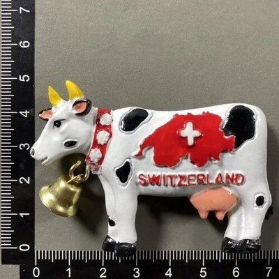 Hűtőmágnesek Svájc Sí Tájkép Kakukkóra Zermatt Diemtigtal BergeLake Luzern Jungfraujoc Residence Svájci tejelő szarvasmarha