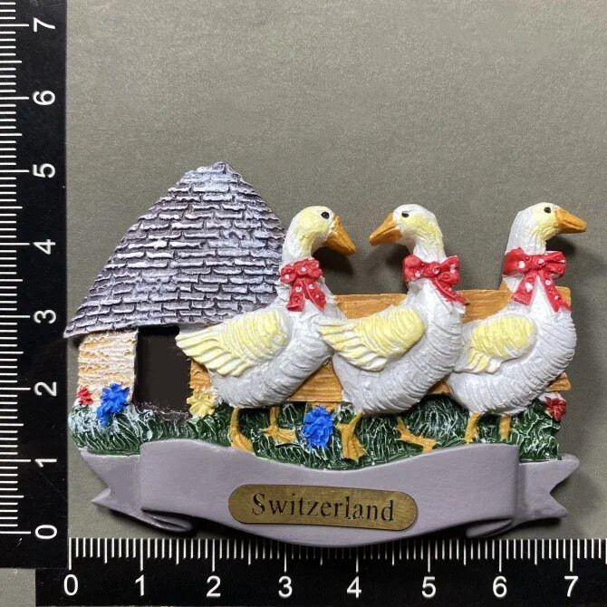 Магнити за хладилник Швейцария Ски пейзаж Часовник с кукувица Zermatt Diemtigtal BergeLake Luzern Jungfraujoc Residence Швейцарски млечни добитък