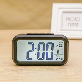 Απλότητα Μικρό Ψηφιακό Ρολόι Επιτραπέζιο Θερμόμετρο Ημερολόγιο Ημερομηνία Σπίτι Σπίτι Γραφείο Αθόρυβη ώρα Εμφάνιση Ρολόι Λειτουργεί με μπαταρία