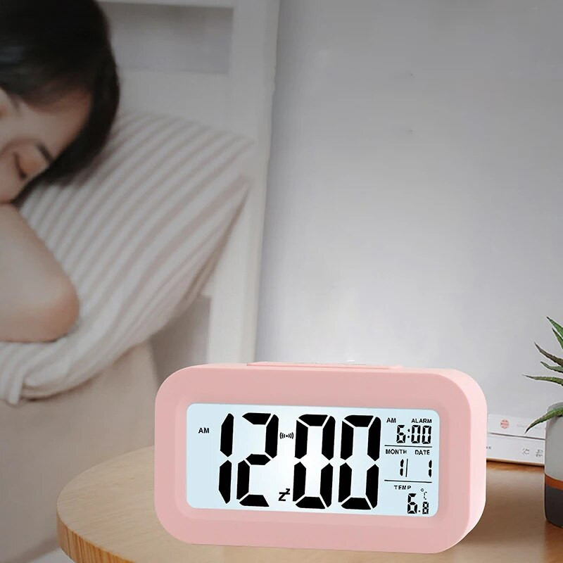 Простота Малък цифров часовник Настолен термометър Календар Дата Дом Къща Бюро Безшумен дисплей Час Часовник Работи с батерия