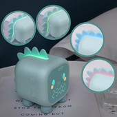 Gyerek ébresztőóra Aranyos dinoszaurusz digitális ébresztőóra gyerekeknek ágy melletti óra Gyermek alvás edző Ébresztő éjszakai fény Relojes