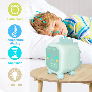 Παιδικό Ξυπνητήρι Χαριτωμένο Ψηφιακό Ξυπνητήρι Δεινόσαυρος για Παιδιά Ρολόι δίπλα στο κρεβάτι Παιδιά Προπονητής ύπνου Ξυπνήστε Νυχτερινό Φως Relojes
