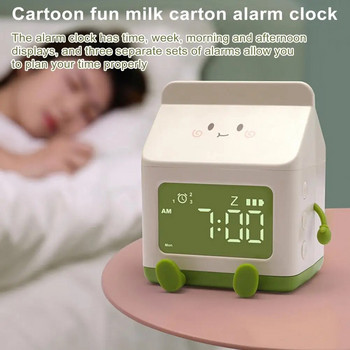 Ξυπνητήρι Ψηφιακό Ρολόι Milk Box Ρολόι Σχήμα Ρολόι ξυπνήματος Παιδιά Ρολόι ξυπνήματος Επαναφορτιζόμενη Αντίστροφη μέτρηση Ευανάγνωστη Μεγάλη Οθόνη Πολυλειτουργική