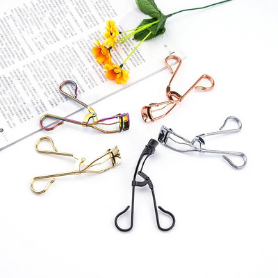 Private Label Protable Colorful Eyelashes Curler Tweezer Curling Eye Lashes Clip Cosmetic Beauty Makeup Tool