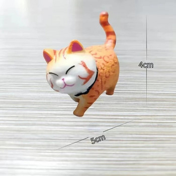 Δημιουργικό παπιγιόν Γάτα ραβδί μαγνήτης ψυγείου 3D κινούμενα σχέδια μαγνήτης γάτα Χαριτωμένο μαγνητικό ραβδί Μήνυμα ραβδί Διακόσμηση σπιτιού